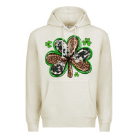 Oatmeal Heather western st patricks day shamrocks Premium Hoodie - Artiststas