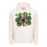 Pale Pink western st patricks day shamrocks Premium Hoodie - Artiststas