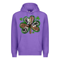 Purple western st patricks day shamrocks Premium Hoodie - Artiststas