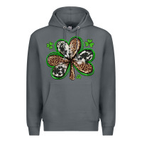 Rock western st patricks day shamrocks Premium Hoodie - Artiststas