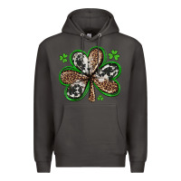 Smoke western st patricks day shamrocks Premium Hoodie - Artiststas