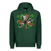 Sports Green western st patricks day shamrocks Premium Hoodie - Artiststas