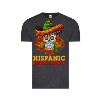 Vintage Black sombrero skull heritage Vintage Tee - BundleAndBundleShop