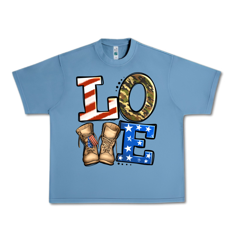 Love 4th Of July Army Veteran Urban Heavy Tee by Jasminsmagicworld | Teevron