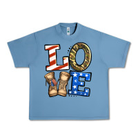 Pebble Blue love 4th of july army veteran Urban Heavy Tee - Jasminsmagicworld