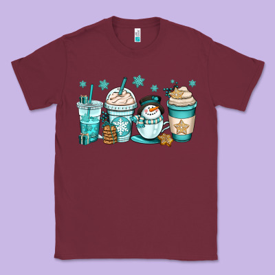 Winter Coffee Cups Classic Tee Designed By Oliviacreatesart