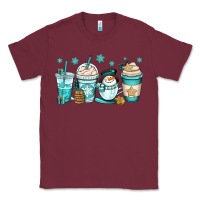 Burgundy winter coffee cups Classic Tee - OliviaCreatesArt