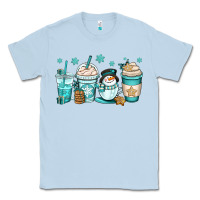 Dusty Blue winter coffee cups Classic Tee - OliviaCreatesArt