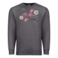 Charcoal Heather Floral Daisy Mother Premium Sweatshirt - RanaPortraitStore
