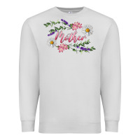 Dove Grey Floral Daisy Mother Premium Sweatshirt - RanaPortraitStore
