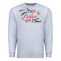 Heather Grey Floral Daisy Mother Premium Sweatshirt - RanaPortraitStore