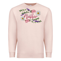 Pale Pink Floral Daisy Mother Premium Sweatshirt - RanaPortraitStore
