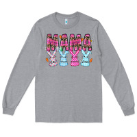 Heather Grey easter day mama Long Sleeve Tee - CowhideDigitalArt