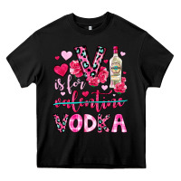 Black v is for vodka Heavy Core Tee - OliviaCreatesArt
