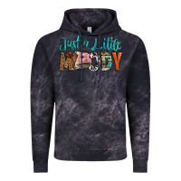 Cloud Black Western Just A Little Moody Cow Vintage Hoodie - LillyAllenDesigns