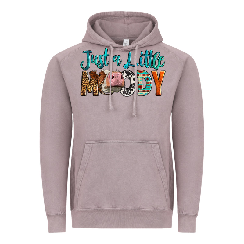 Western Just A Little Moody Cow Vintage Hoodie by LillyAllenDesigns | Teevron