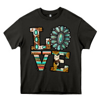 Asphalt turquoise serape love Heavy Core Tee - Jasminsmagicworld