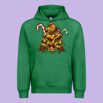 Football Tree Christmas Urban Hoodie Designed By Ranaportraitstore