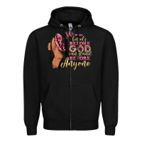 Black She who kneels before god can stand before anyone Zipper Hoodie - RanaPortraitStore