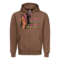 Chestnut She who kneels before god can stand before anyone Zipper Hoodie - RanaPortraitStore