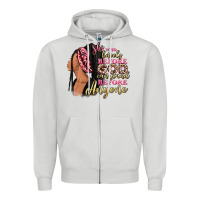 Dove Grey She who kneels before god can stand before anyone Zipper Hoodie - RanaPortraitStore