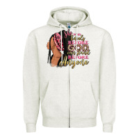 Oatmeal Heather She who kneels before god can stand before anyone Zipper Hoodie - RanaPortraitStore