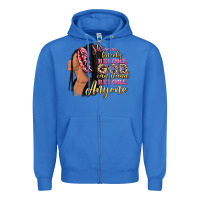 True Royal She who kneels before god can stand before anyone Zipper Hoodie - RanaPortraitStore