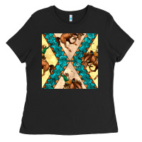 Black native american aztec seamless pattern 6 Ladies Tee - BundleAndBundleShop