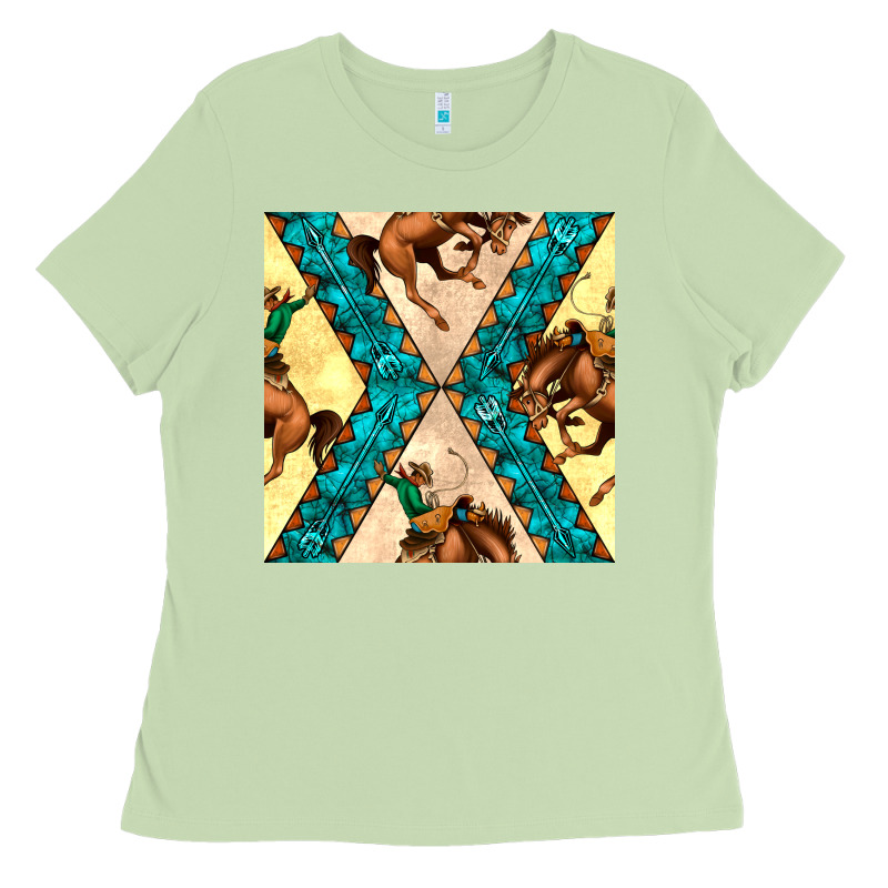 Native American Aztec Seamless Pattern 6 Ladies Tee by BundleAndBundleShop | Teevron