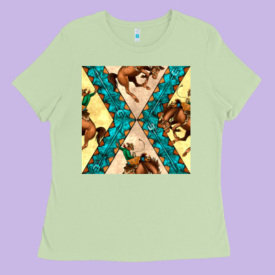 Native American Aztec Seamless Pattern 6 Ladies Tee Designed By Bundleandbundleshop