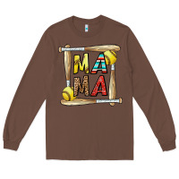 Chestnut softball mama Long Sleeve Tee - CowhideDigitalArt