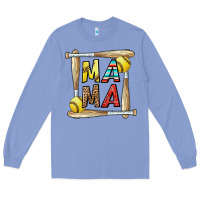 Colony Blue softball mama Long Sleeve Tee - CowhideDigitalArt