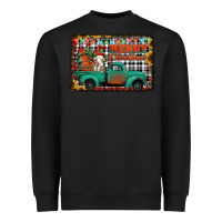 Black merry christmas farm truck Heavyweight Sweatshirt - Jasminsmagicworld