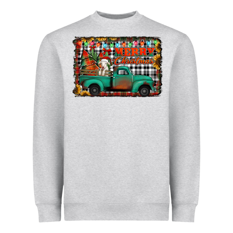 Merry Christmas Farm Truck Heavyweight Sweatshirt by Jasminsmagicworld | Teevron
