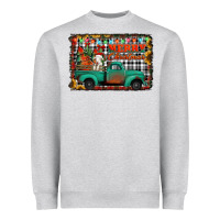 Heather Grey merry christmas farm truck Heavyweight Sweatshirt - Jasminsmagicworld