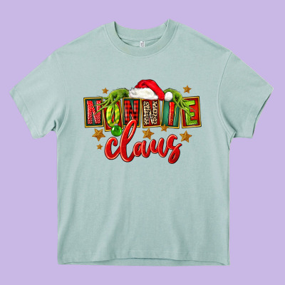 Christmas Nonnie Claus Heavy Core Tee Designed By Fadigitalartstudio