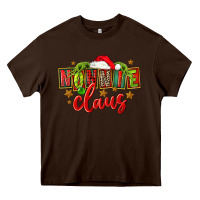 Chocolate Brown christmas nonnie claus Heavy Core Tee - FaDigitalArtStudio