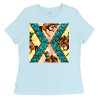 Baby Blue native american aztec seamless pattern 6 Ladies Tee - BundleAndBundleShop