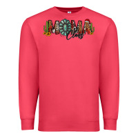 Cardinal western christmas mama claus sunflowers and cactus Premium Sweatshirt - Jasminsmagicworld