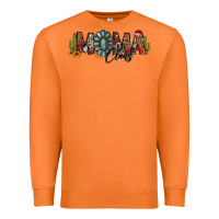 Carrot western christmas mama claus sunflowers and cactus Premium Sweatshirt - Jasminsmagicworld