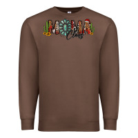 Chestnut western christmas mama claus sunflowers and cactus Premium Sweatshirt - Jasminsmagicworld