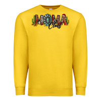 Lemon western christmas mama claus sunflowers and cactus Premium Sweatshirt - Jasminsmagicworld