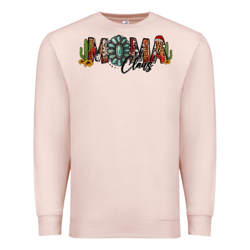 Western Christmas Mama Claus Sunflowers And Cactus Premium Sweatshirt by Jasminsmagicworld | Teevron