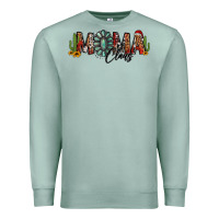 Seafoam western christmas mama claus sunflowers and cactus Premium Sweatshirt - Jasminsmagicworld