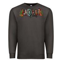 Smoke western christmas mama claus sunflowers and cactus Premium Sweatshirt - Jasminsmagicworld