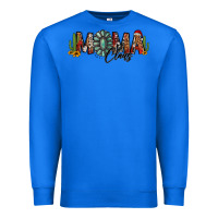 True Royal western christmas mama claus sunflowers and cactus Premium Sweatshirt - Jasminsmagicworld