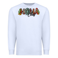 White western christmas mama claus sunflowers and cactus Premium Sweatshirt - Jasminsmagicworld