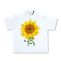 White Bambino Sunflower Urban Heavy Tee - LillyAllenDesigns