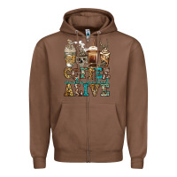 Chestnut coffee makes me feel alive skeleton coffee cups Zipper Hoodie - Jasminsmagicworld