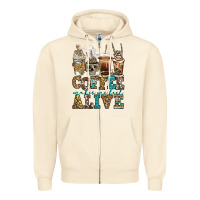 Sandshell coffee makes me feel alive skeleton coffee cups Zipper Hoodie - Jasminsmagicworld